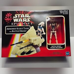 Star Wars Episode I (Original one) Armored Scout Tank with Battle Droid Figure